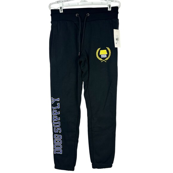 Dogg Supply Varsity Joggers By Snoop Dogg Black XS Logo Print - Picture 1 of 12